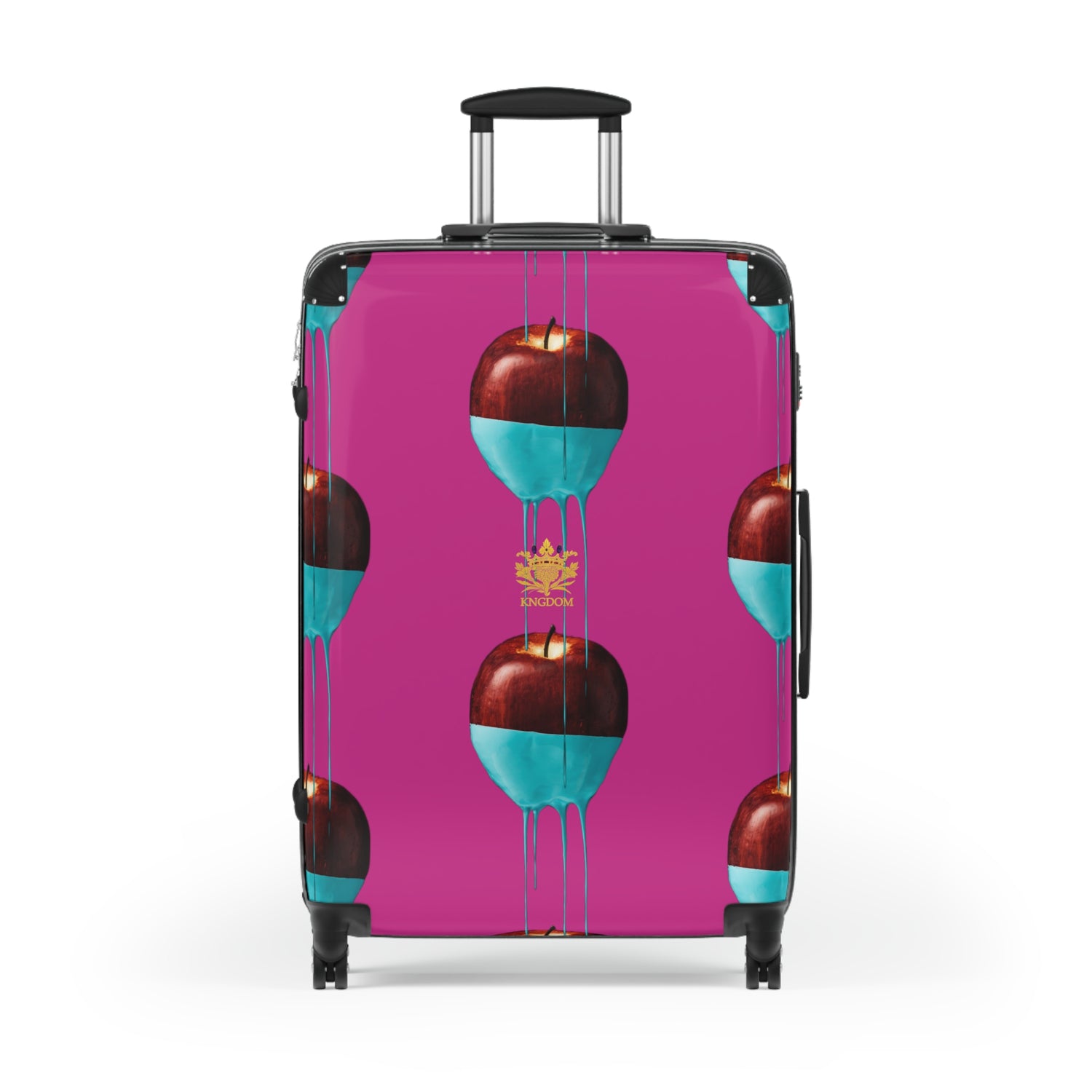 Kngdom APPLE &quot;DRIP&quot;- Dark Pink Suitcase W/Kngdom Logo (Large)