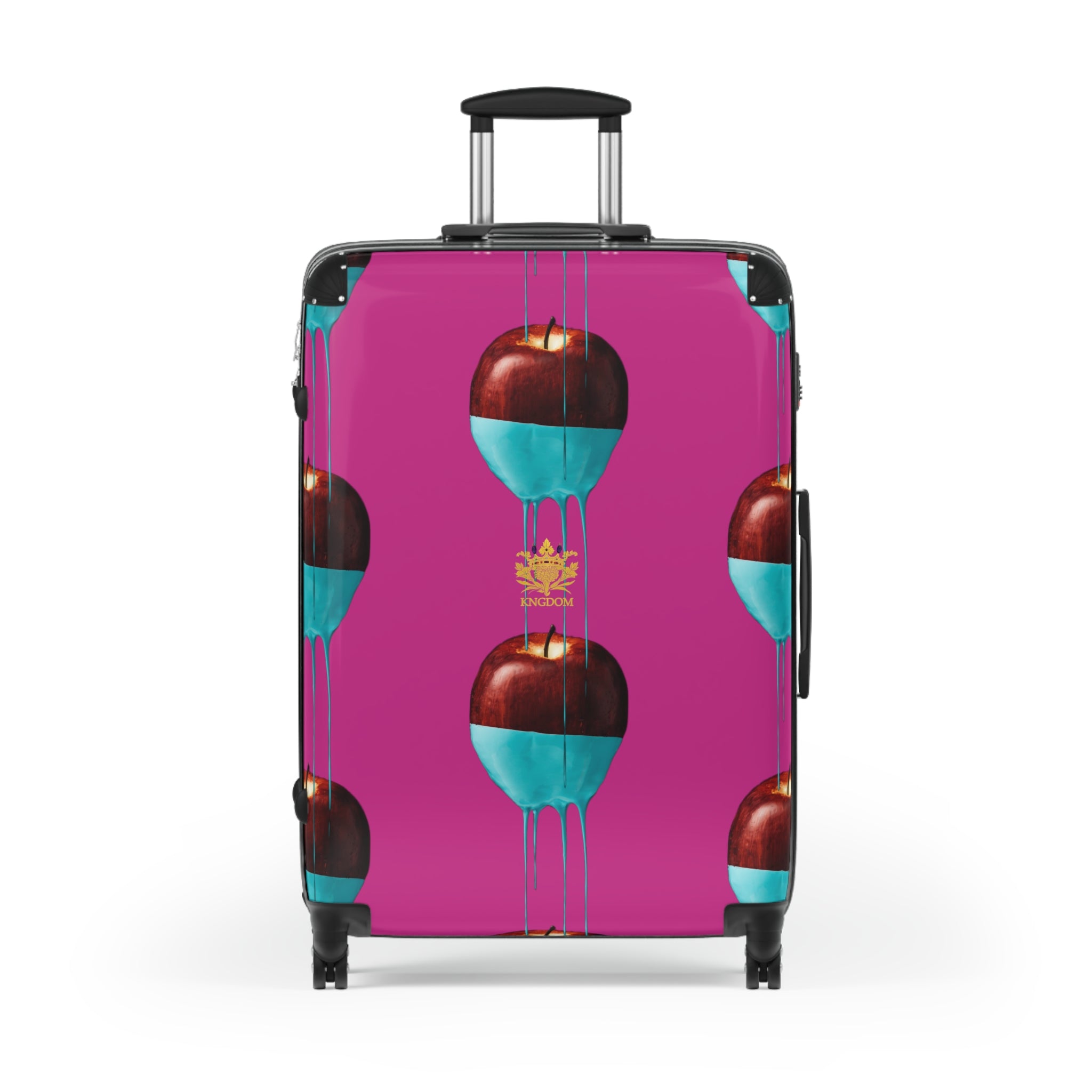 Kngdom APPLE &quot;DRIP&quot;- Dark Pink Suitcase W/Kngdom Logo (Large)