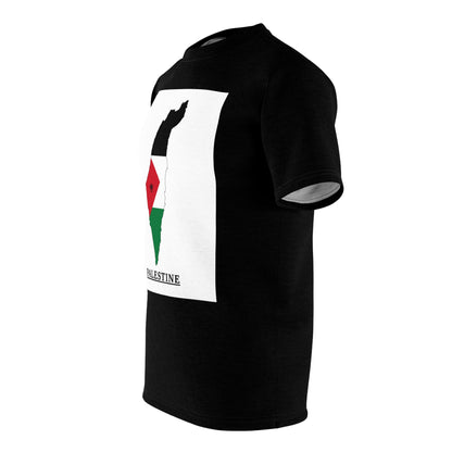 Keffiyeh World &quot;HOLY LAND&quot;- Unisex Cut &amp; Sew Tee W/ Blk Kngdom Logo