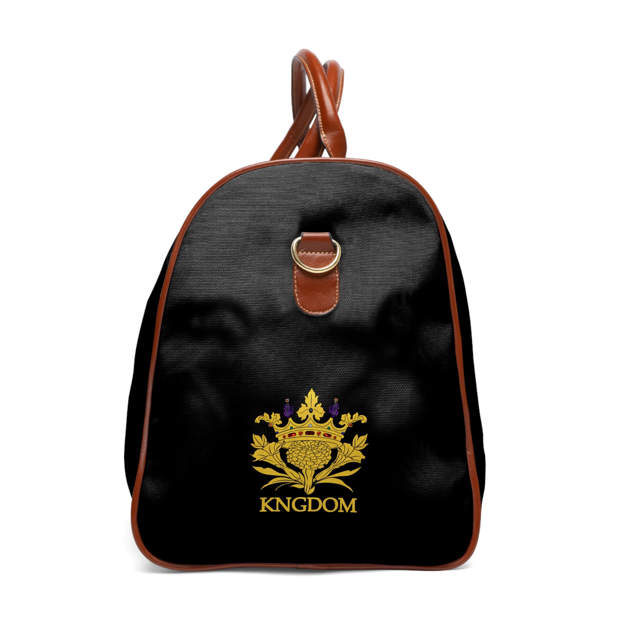 &quot;H.E.R&quot; (Heroism/Eagerness/Relevant)- Vegan Leather Self-Expression Waterproof Travel Bag (Double Side Kngdom Logo)