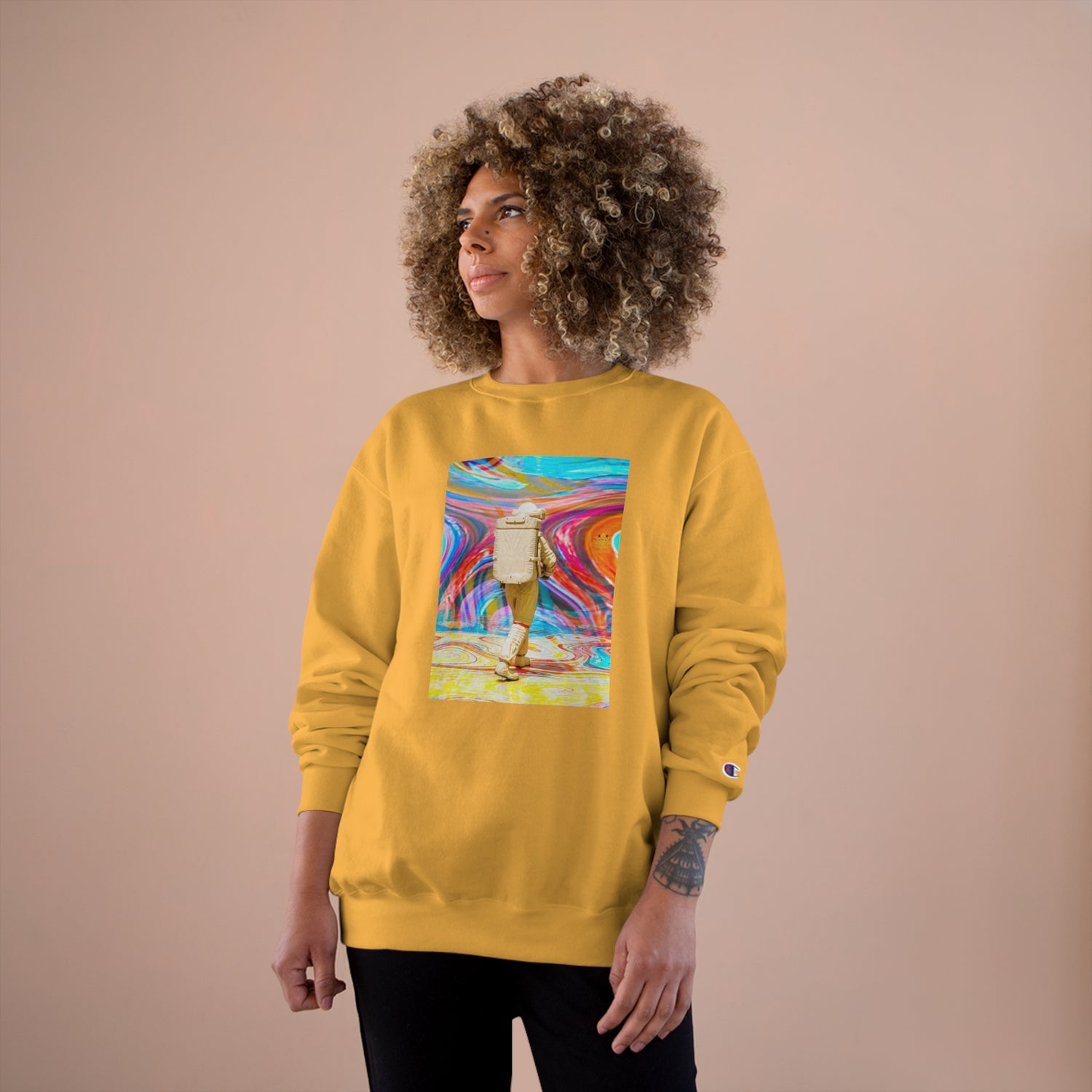 Kngdom &quot;DRIP&quot;- &quot;Stop Your Shit &amp; Go On That TRIP&quot;- Unisex Champion Sweatshirt W/ Kngdom Logo