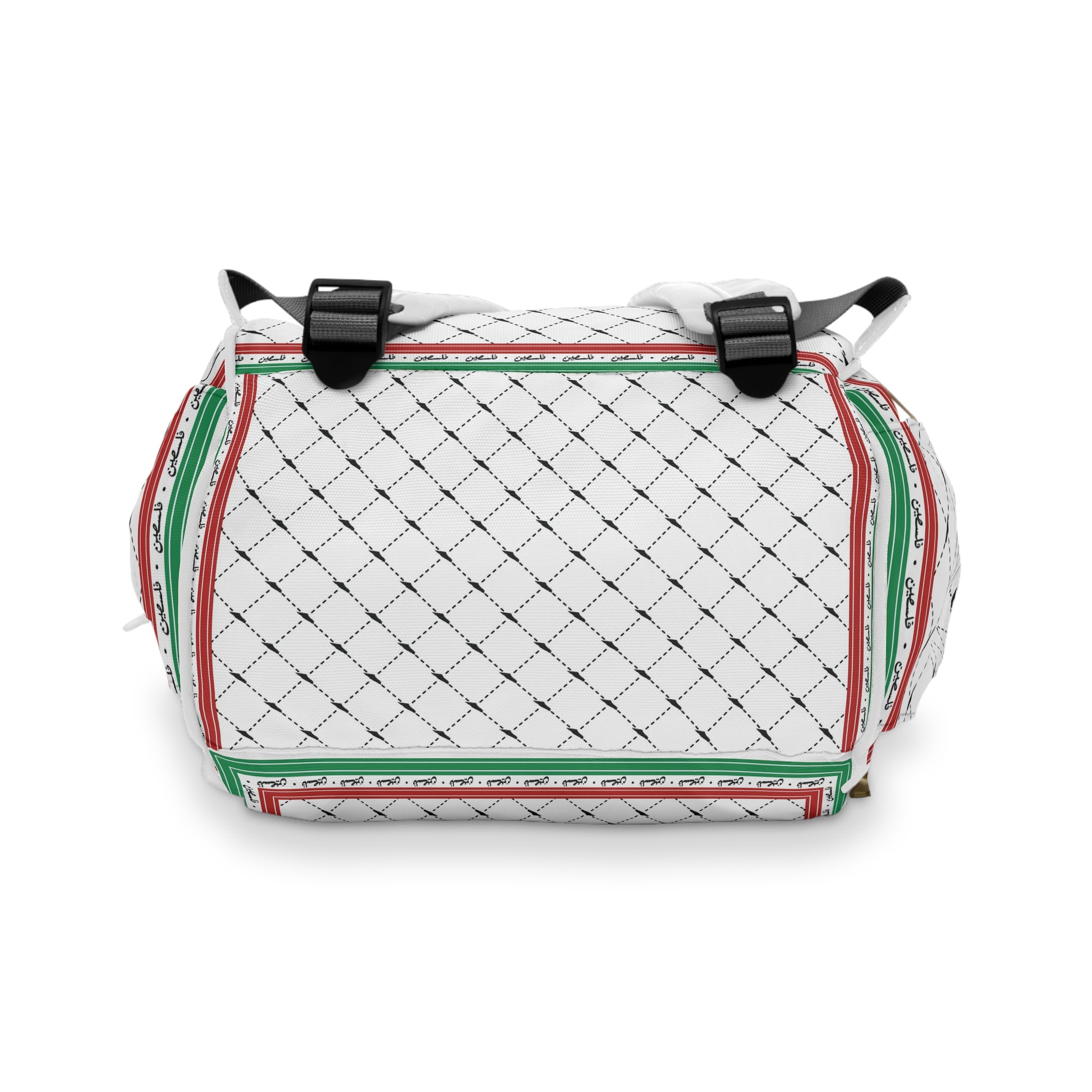 Keffiyeh World &quot;PALESTINE IS GUCCI&quot;- Multifunctional Diaper Backpack W/ Blk Kngdom Logo