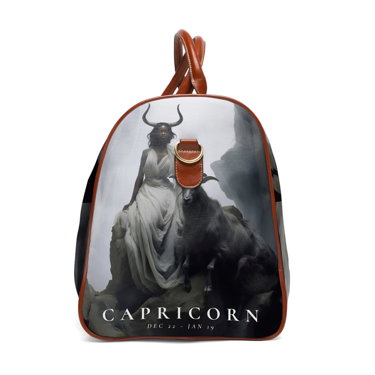 H.E.R &quot;CAPRICORN&quot;- Vegan Leather Self-Expession Waterproof Travel Bag W/ Blk Kngdom Logo