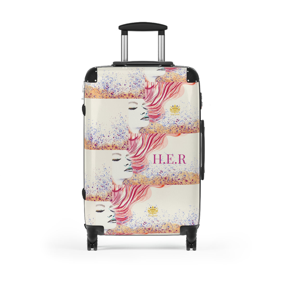 &quot;H.E.R&quot; (Heroism/Eagerness/Relevant)- Small/Med/Large Suitcase W/ Kngdom Logo