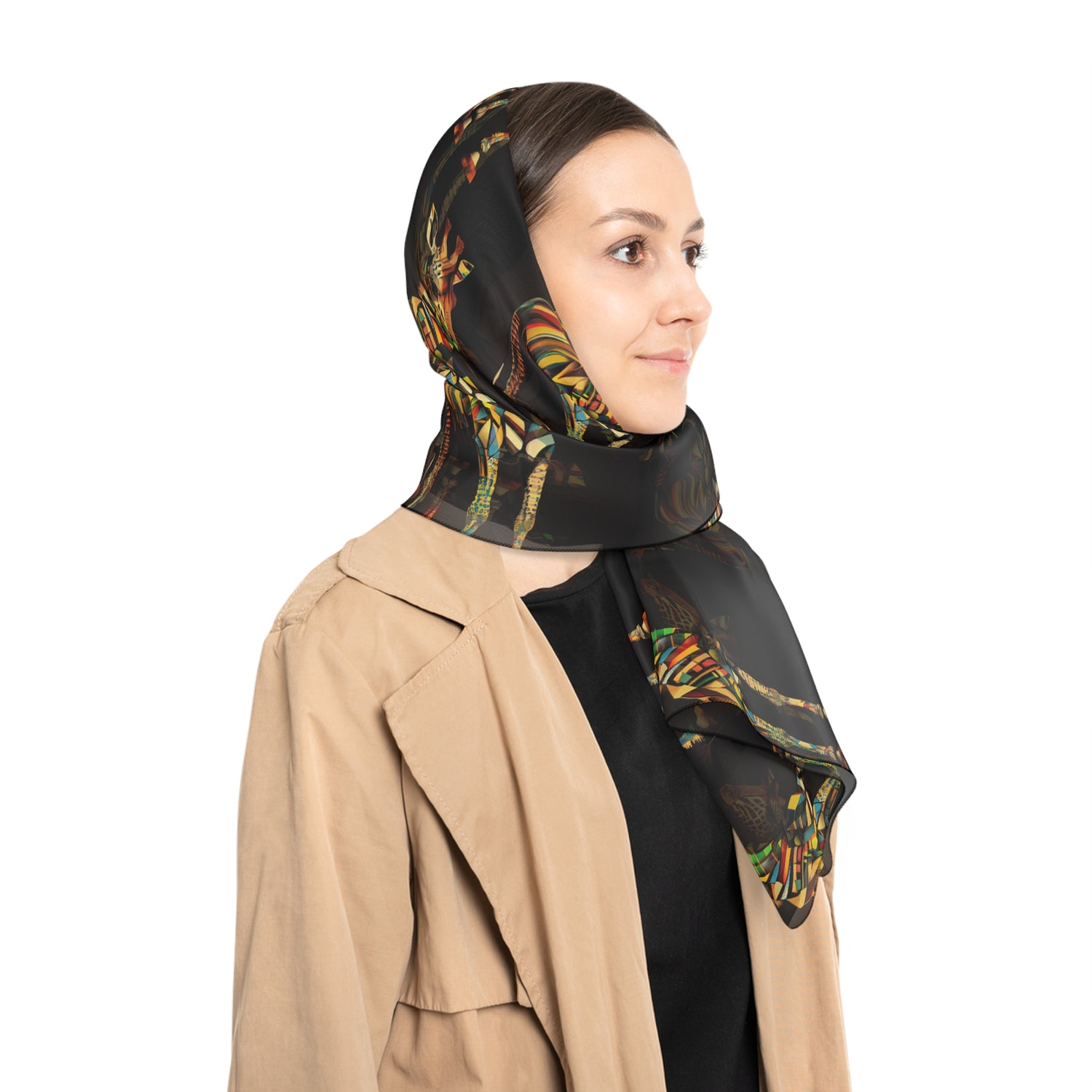 MOTHERLAND- &quot;Elegance&quot; Chiffon/Poly Scarf W/ Kngdom Logo