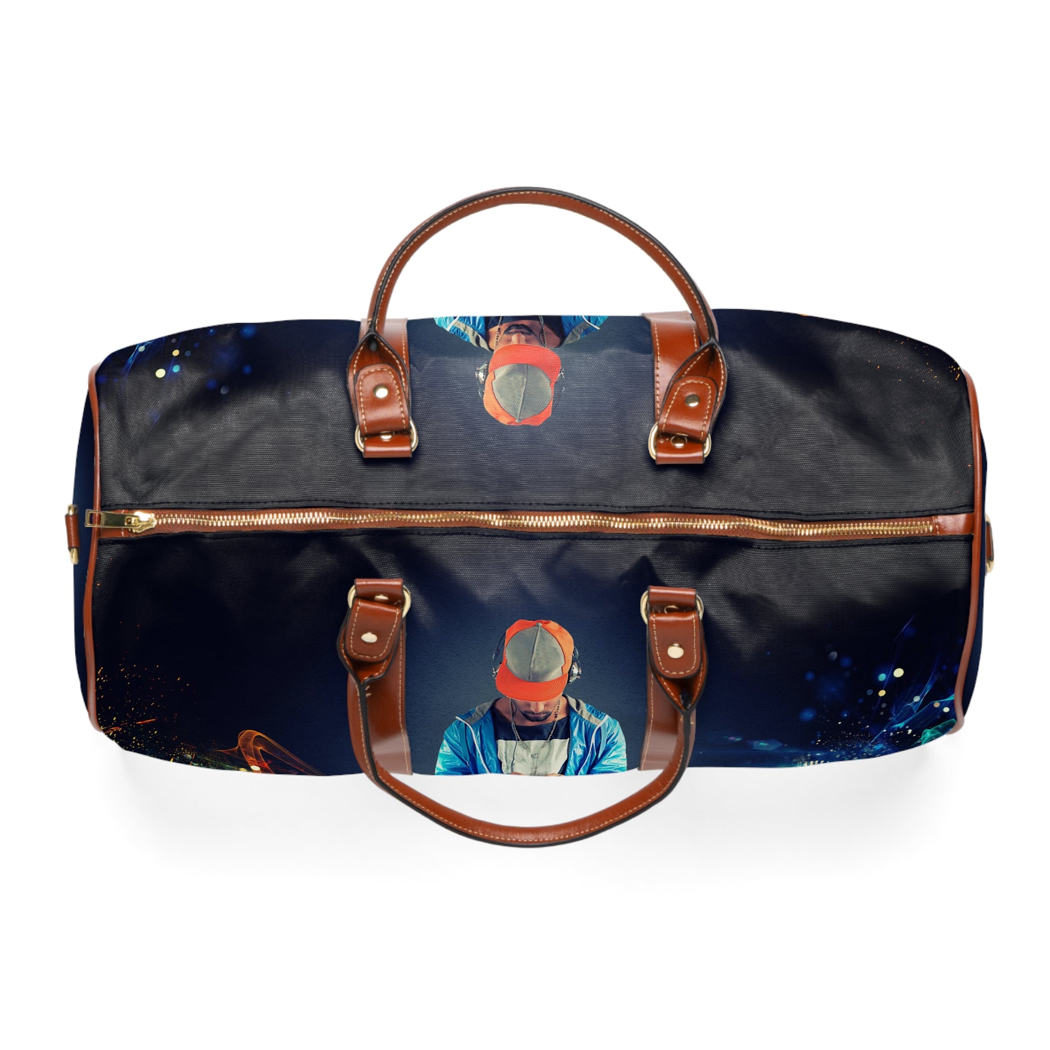 Man Of Color &quot;WORLD CHANGER&quot;- Vegan Leather Self-Expression Waterproof Travel Bag W/ Kngdom Logo