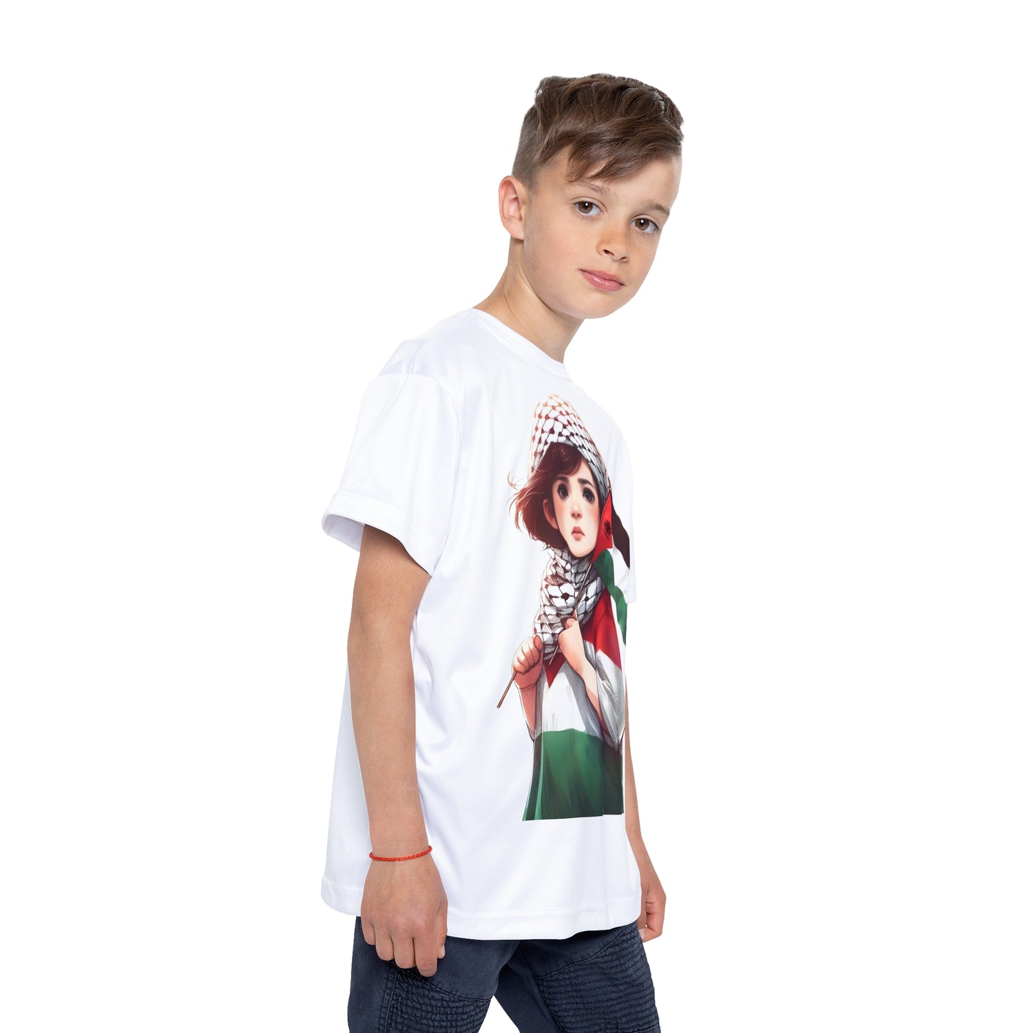 &quot;HABIBI/HABIBTI Of PALESTINE&quot;- Kids Sports Jersey W/ Blk Kngdom Logo