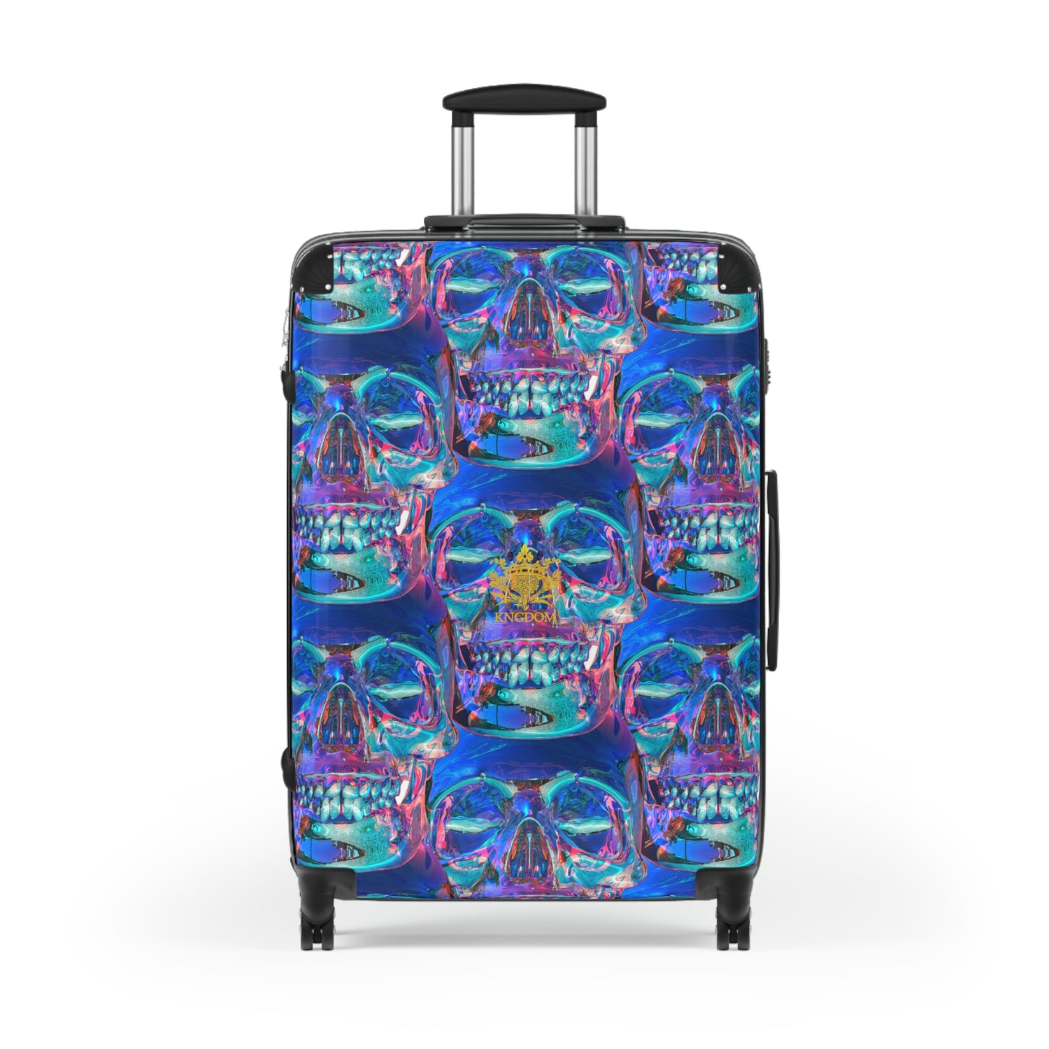 EZEKIEL 37 &quot;Arise My People&quot; Crystal Head Skull Face Design Image (All-Over-Print)- &quot;Large&quot; Suitcase (Kngdom Logo)