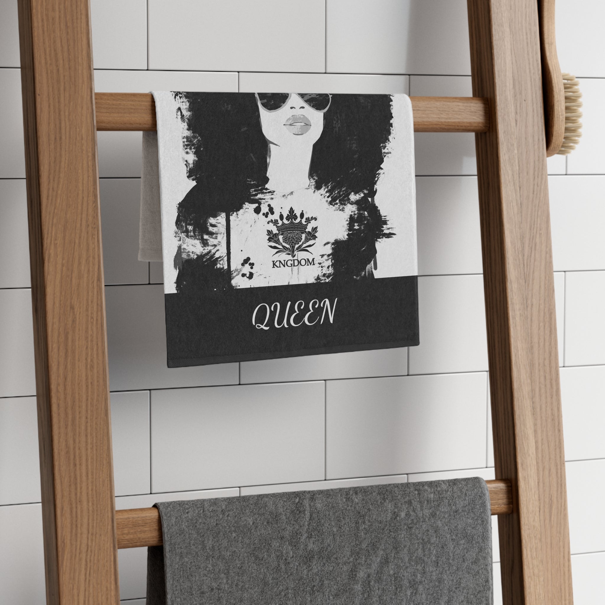 Kngdom &quot;DRIP&quot; QUEEN- Rally Towel W/ Blk Kngdom Logo