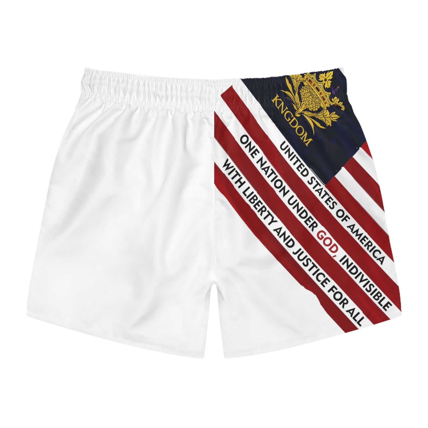 &quot;WE ARE AMERICA&quot;- Swim Trunks W/ Kngdom Logo