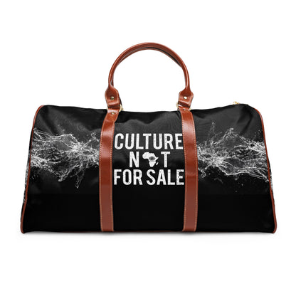 Kngdom &quot;DRIP&quot; (CULTURE NOT FOR SALE)- Vegan Leather Self-Expression Waterproof Travel Bag W/ Blk Kngdom Logo