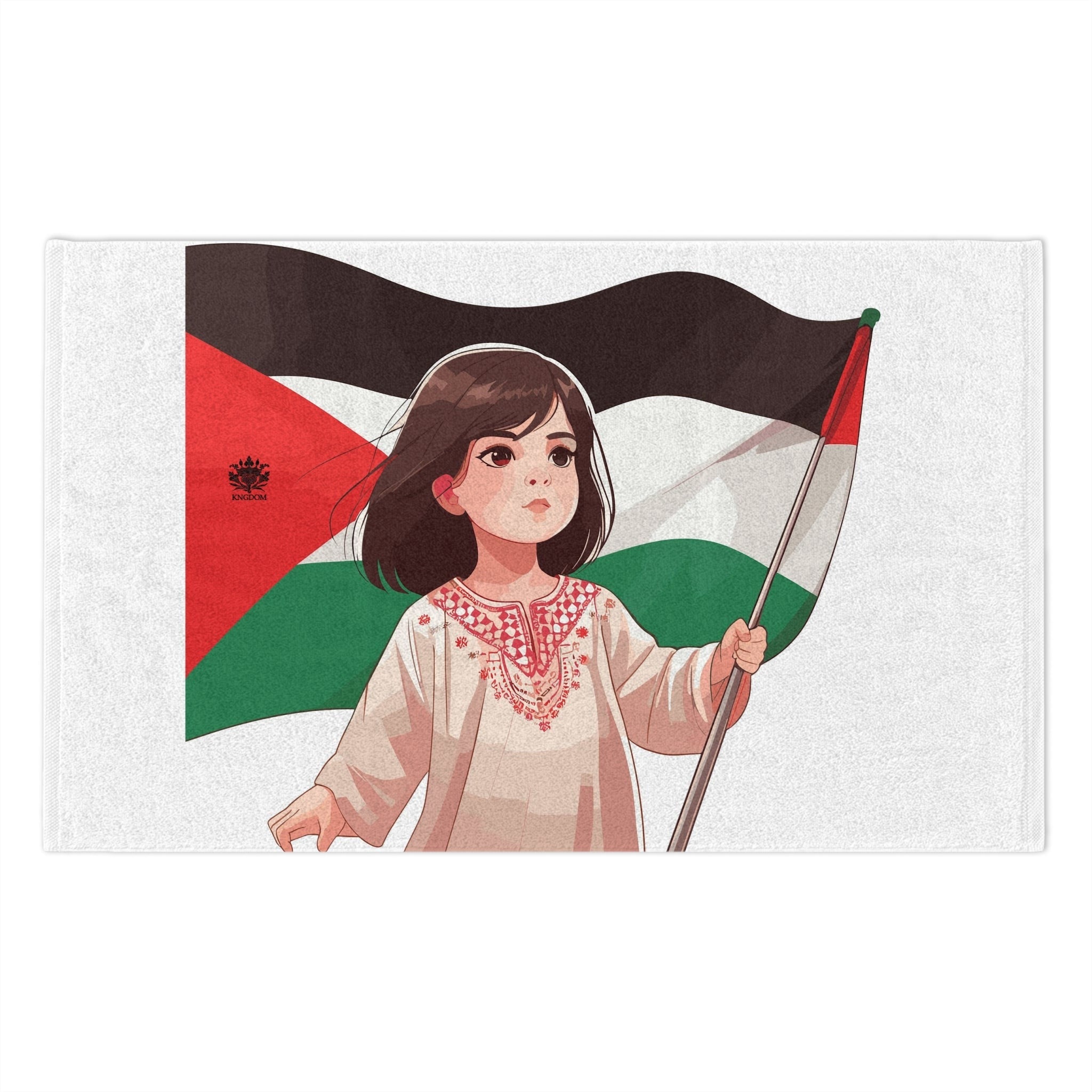 &quot;HABIBI/HABIBTI Of PALESTINE&quot;- Rally Towel W/ Blk Kngdom Logo