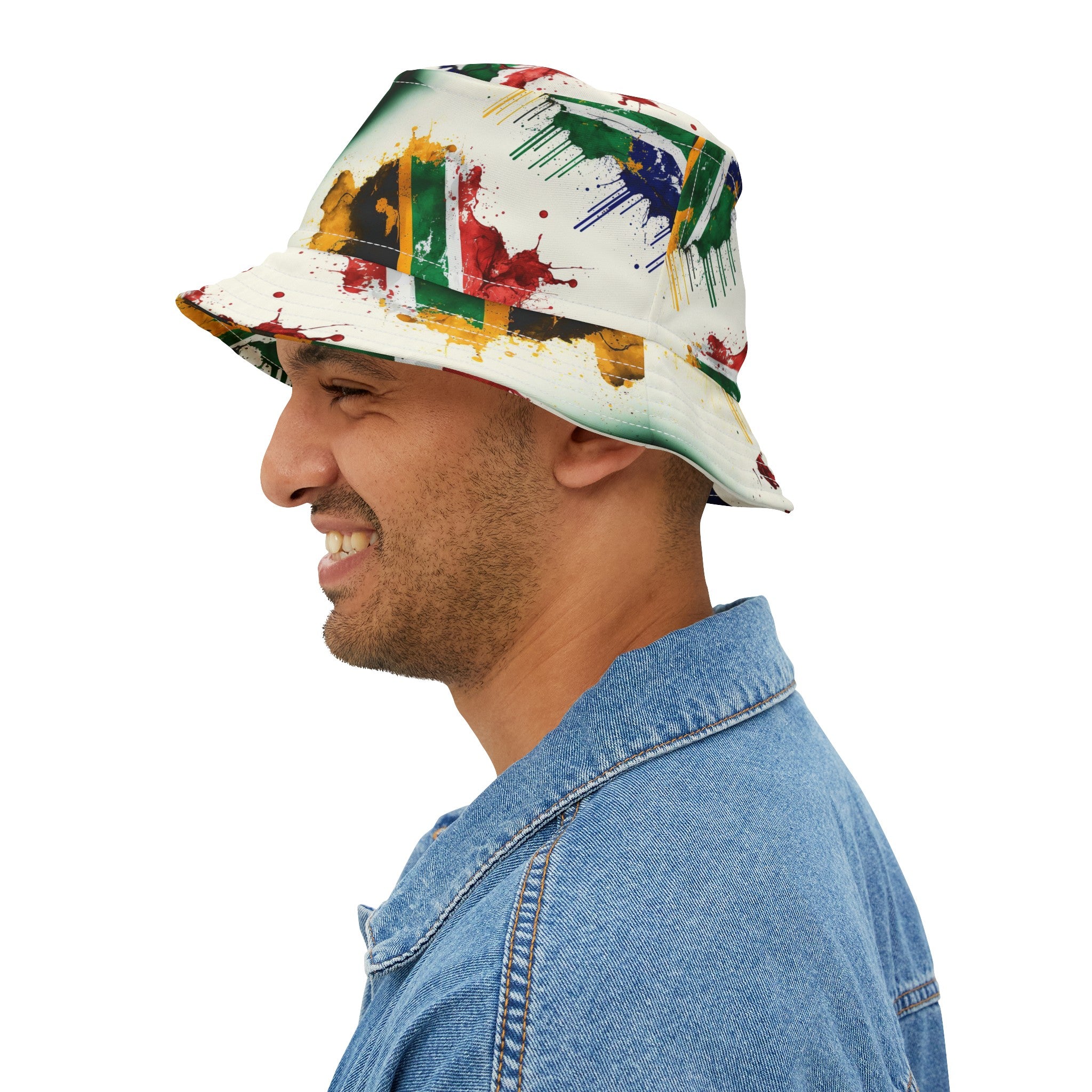 MOTHERLAND- &quot;Mandela&quot;- Unisex Bucket Hat W/ Blk Kngdom Logo