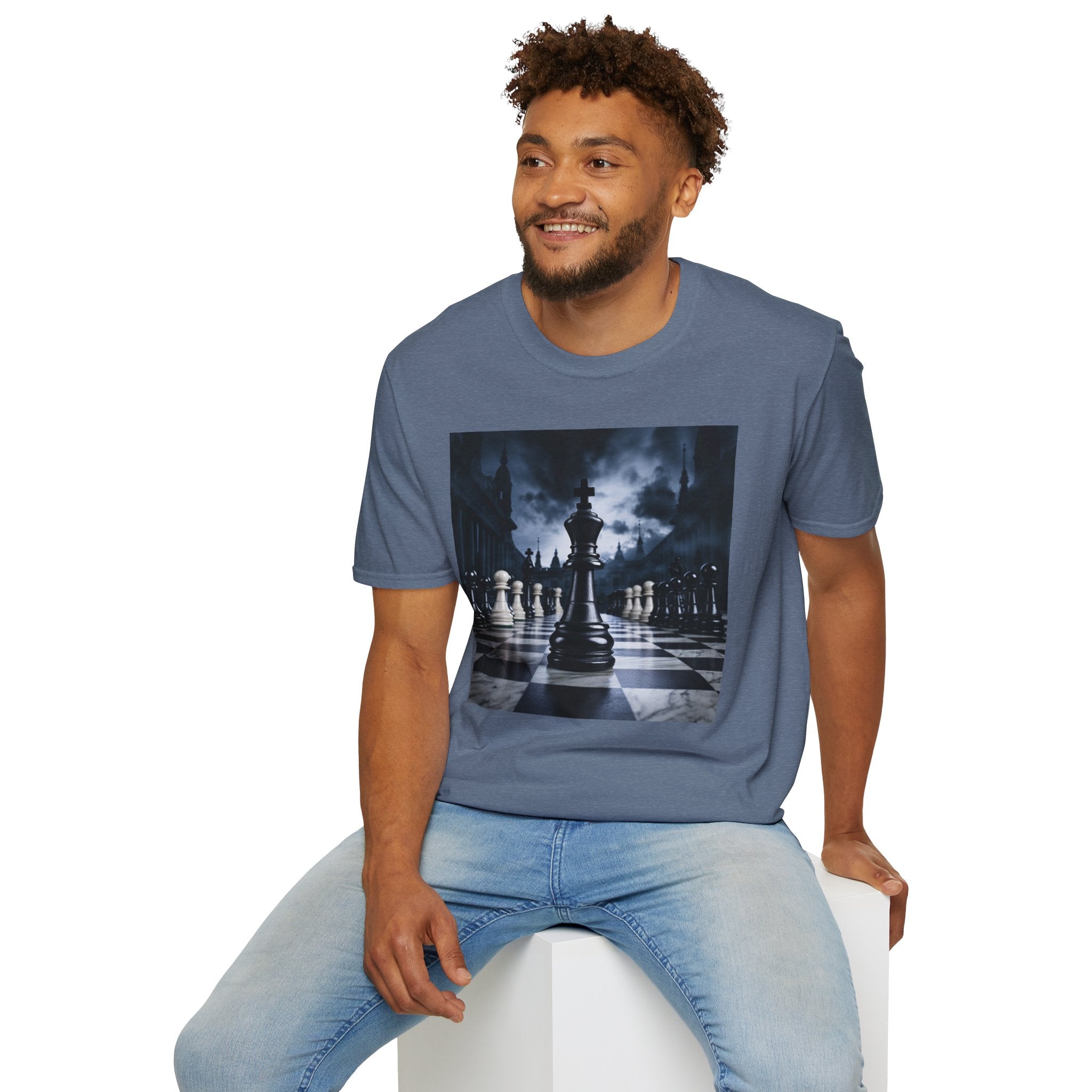 &quot;CHECKMATE&quot;: camiseta de estilo suave para hombre con logotipo de Kingdom 