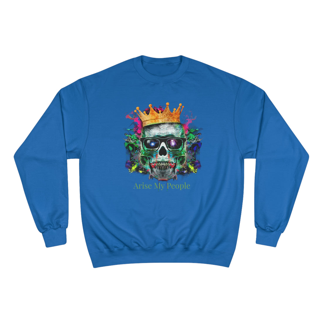 EZEKIEL 37 &quot;Arise My People&quot; Crown Skull - Unisex Champion Sweatshirt W/ Back Side Kngdom Logo