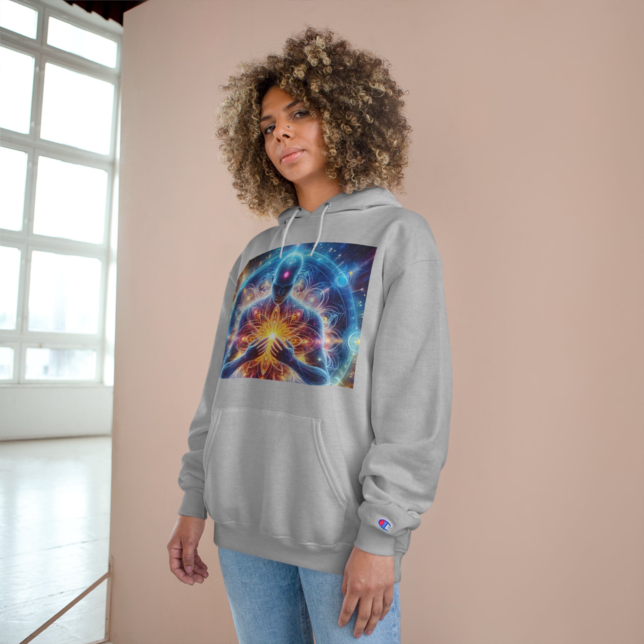 &quot;DIVINE ENERGY&quot;- Unisex Champion Hoodie W/ Kngdom Logo