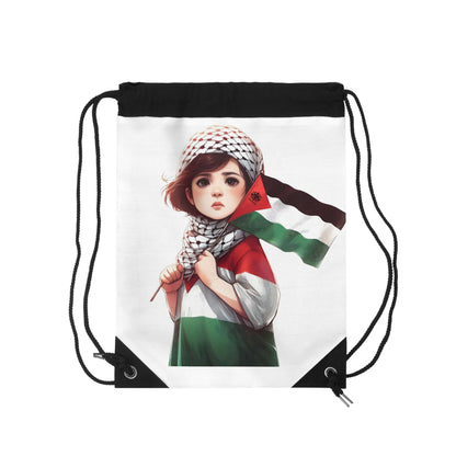 &quot;HABIBI/HABIBTI Of PALESTINE&quot;- Drawstring Bag W/ Blk Kngdom Logo