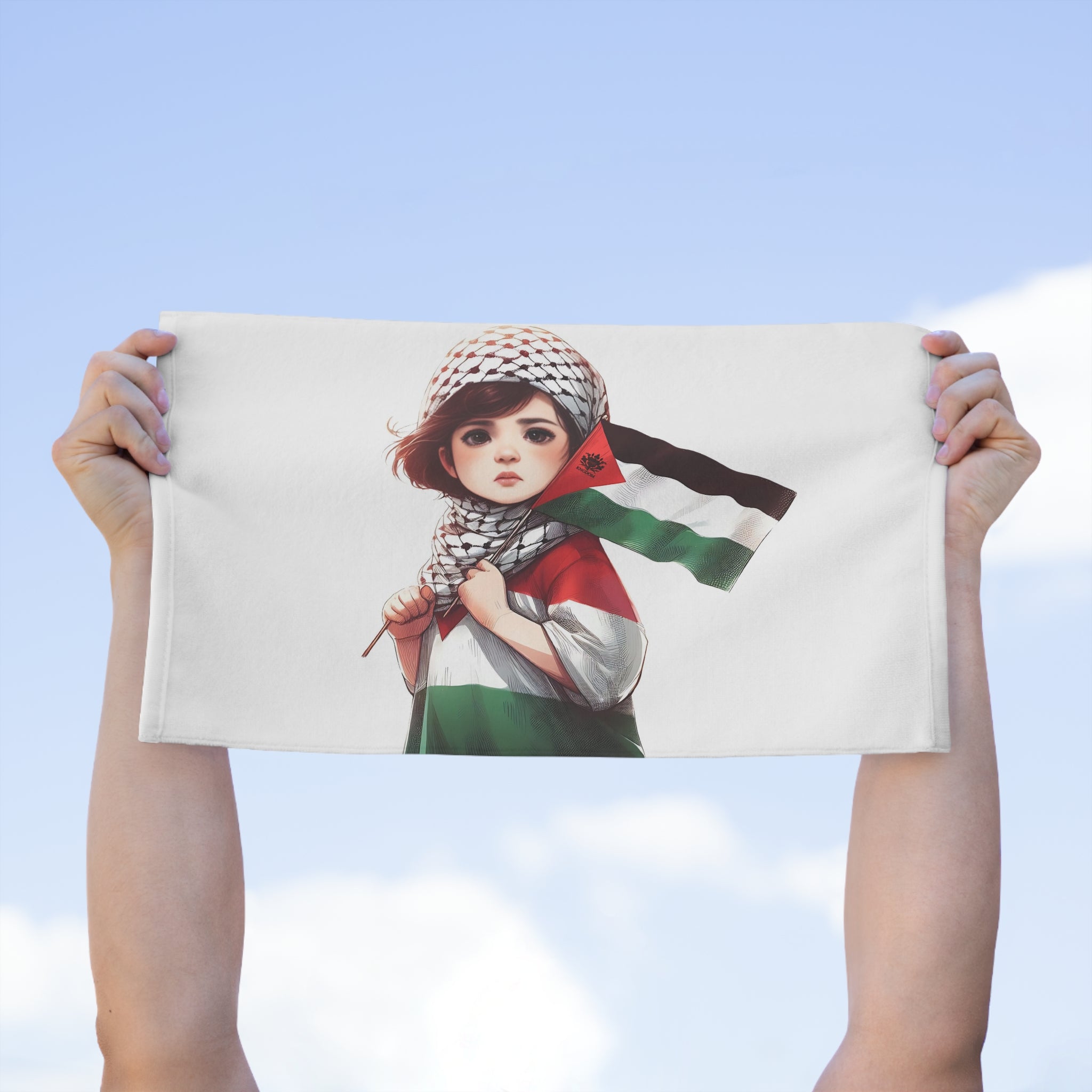 &quot;HABIBI/HABIBTI Of PALESTINE&quot;- Rally Towel W/ Blk Kngdom Logo