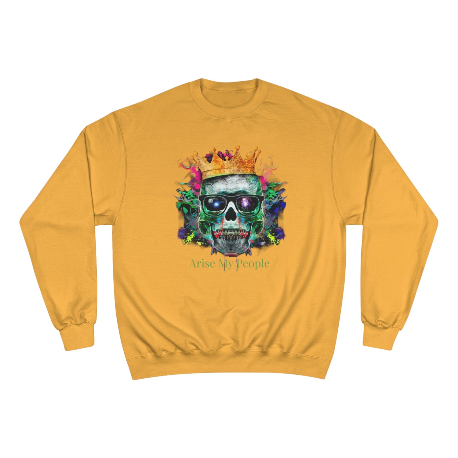 EZEKIEL 37 &quot;Arise My People&quot; Crown Skull - Unisex Champion Sweatshirt W/ Back Side Kngdom Logo