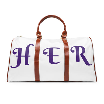 &quot;H.E.R&quot; (Heroism/Eagerness/Relevant) - Vegan Leather Self-Expression Waterproof Travel Bag W/Kngdom Logo