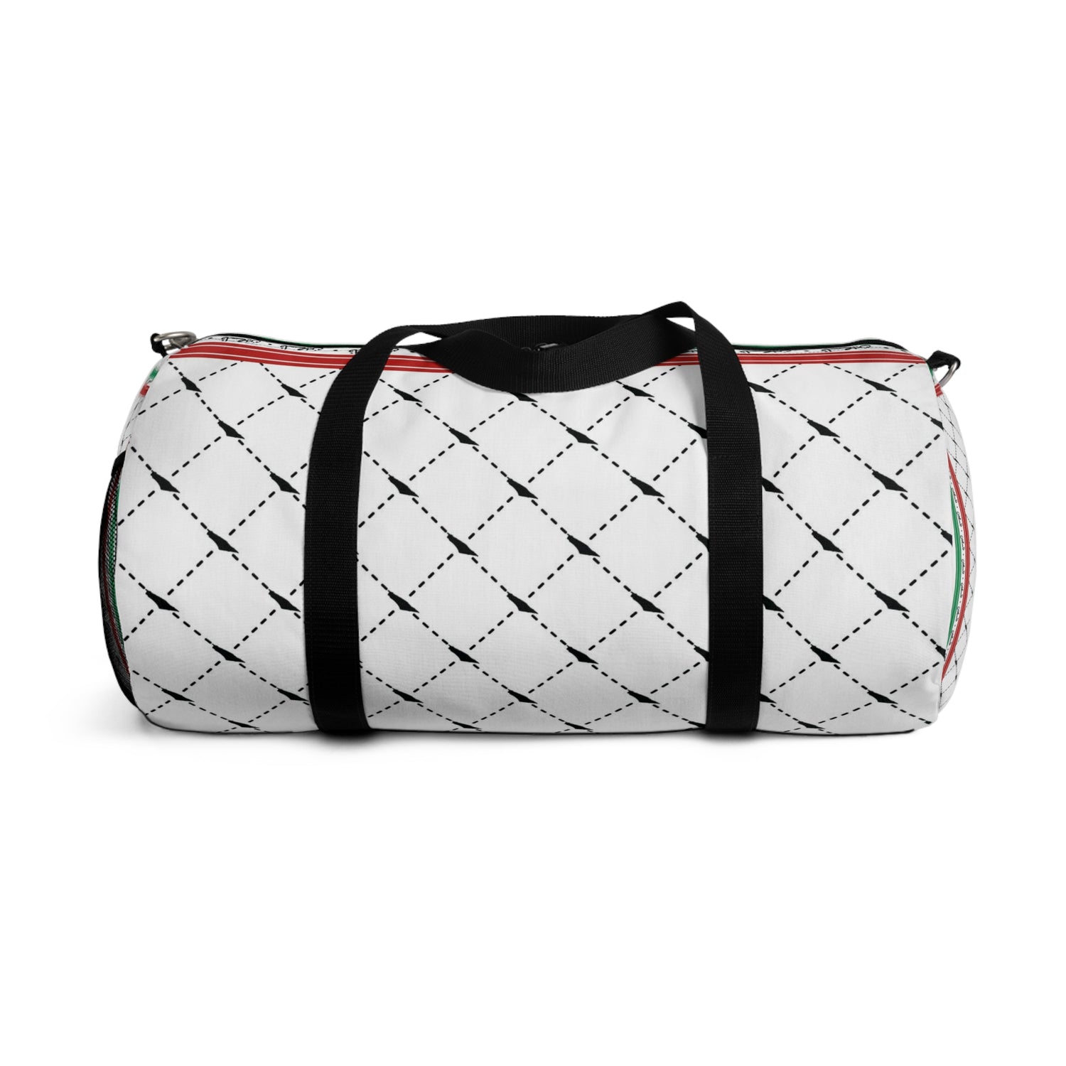 Keffiyeh World- &quot;PALESTINE IS GUCCI&quot;- Fitness Duffel Bag W/ Blk Kngdom Logo