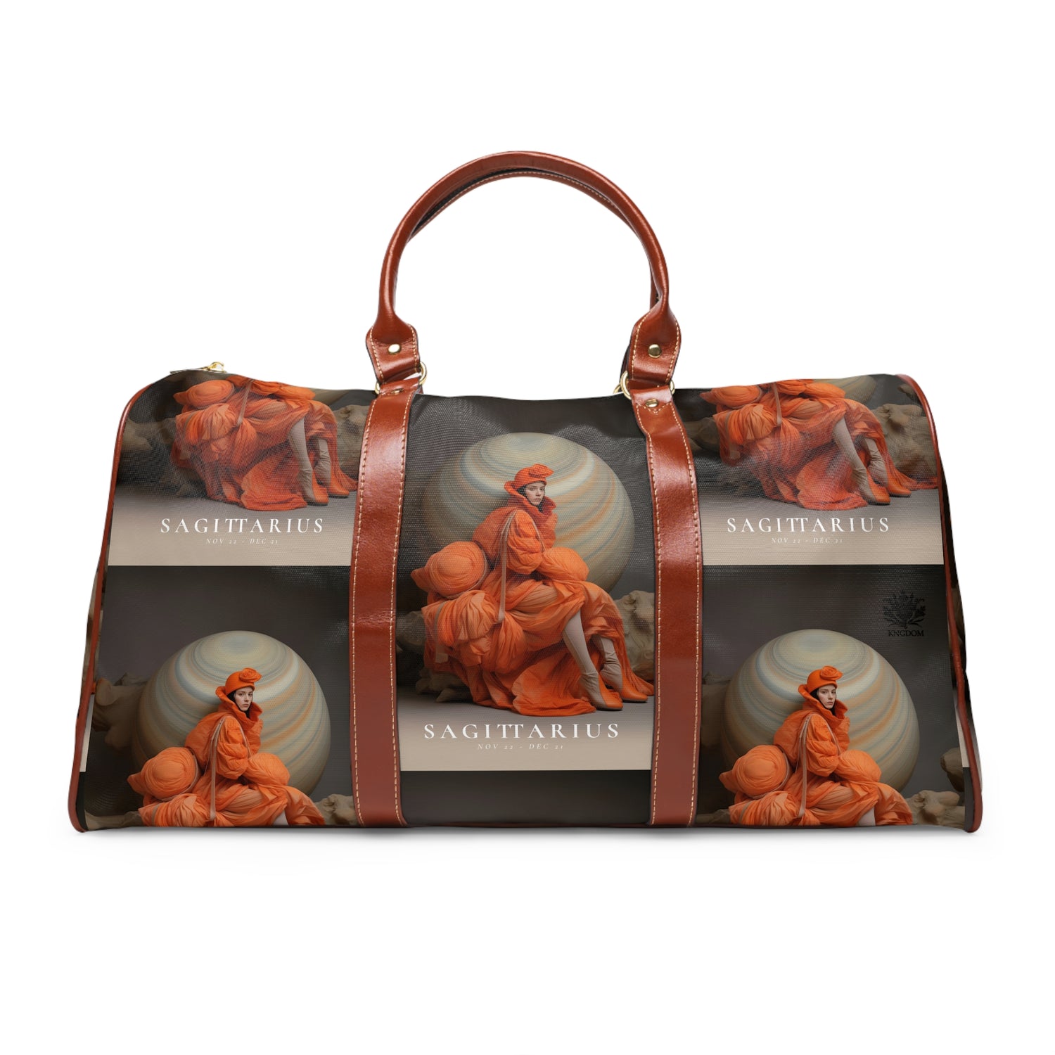 H.E.R &quot;SAGITTARIUS&quot;- Vegan Leather Self -Expression Waterproof Travel Bag W/ Blk Kngdom Logo