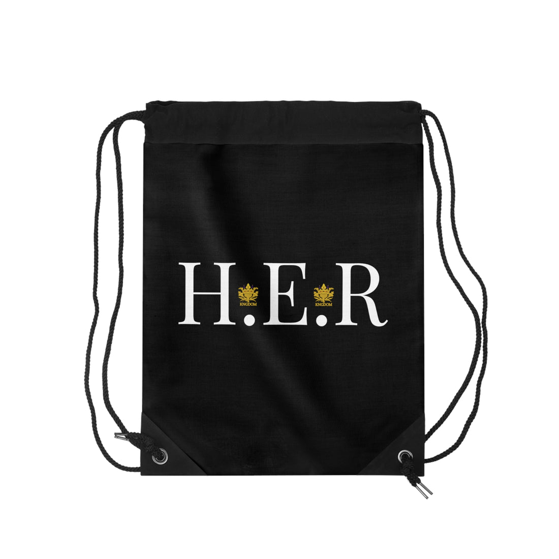 &quot;H.E. R&quot; (Heroism/Eagerness/Relevant)- Drawstring Bag W/ Kngdom Logo