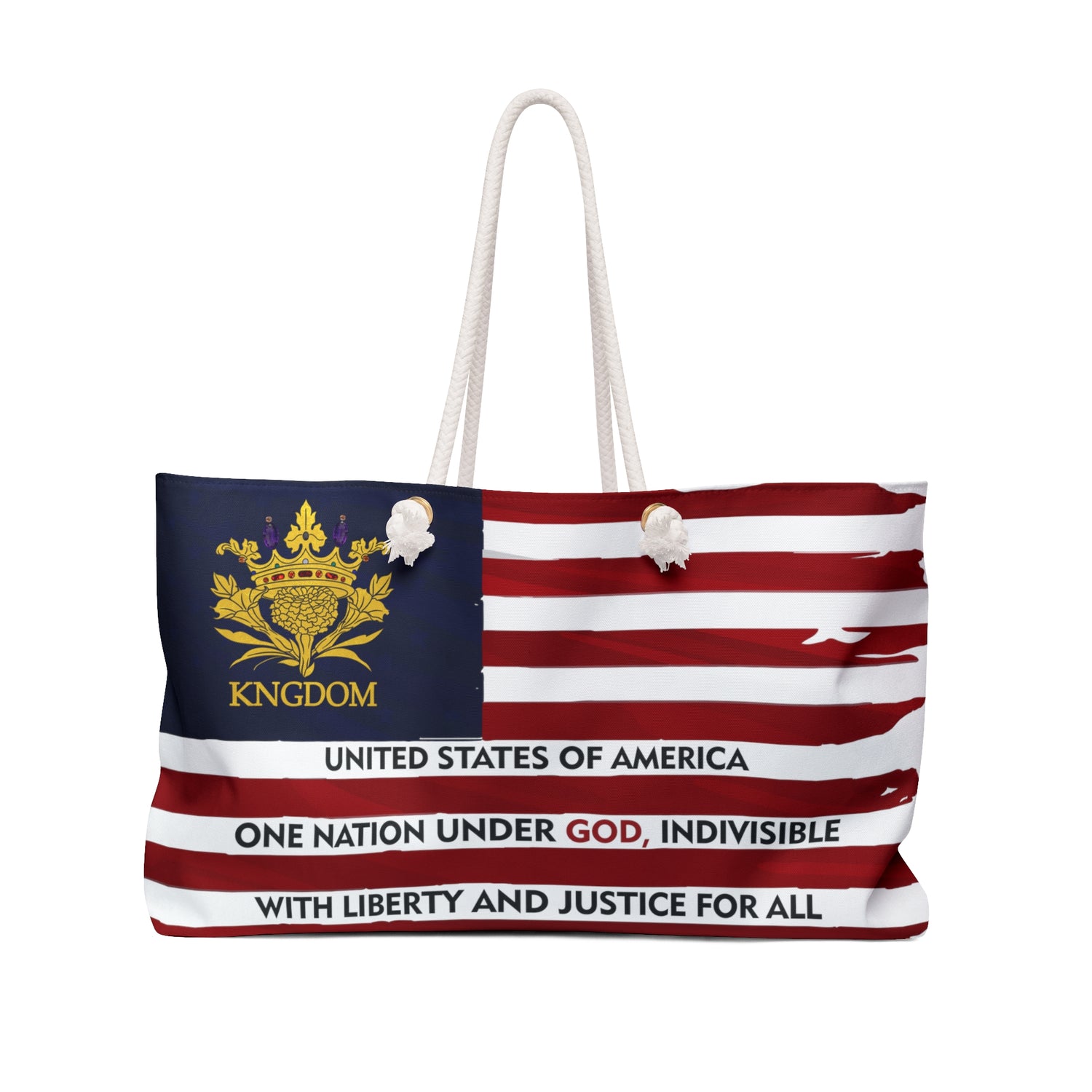 &quot;WE ARE AMERICA&quot;- Weekender Bag W/ Kngdom Logo