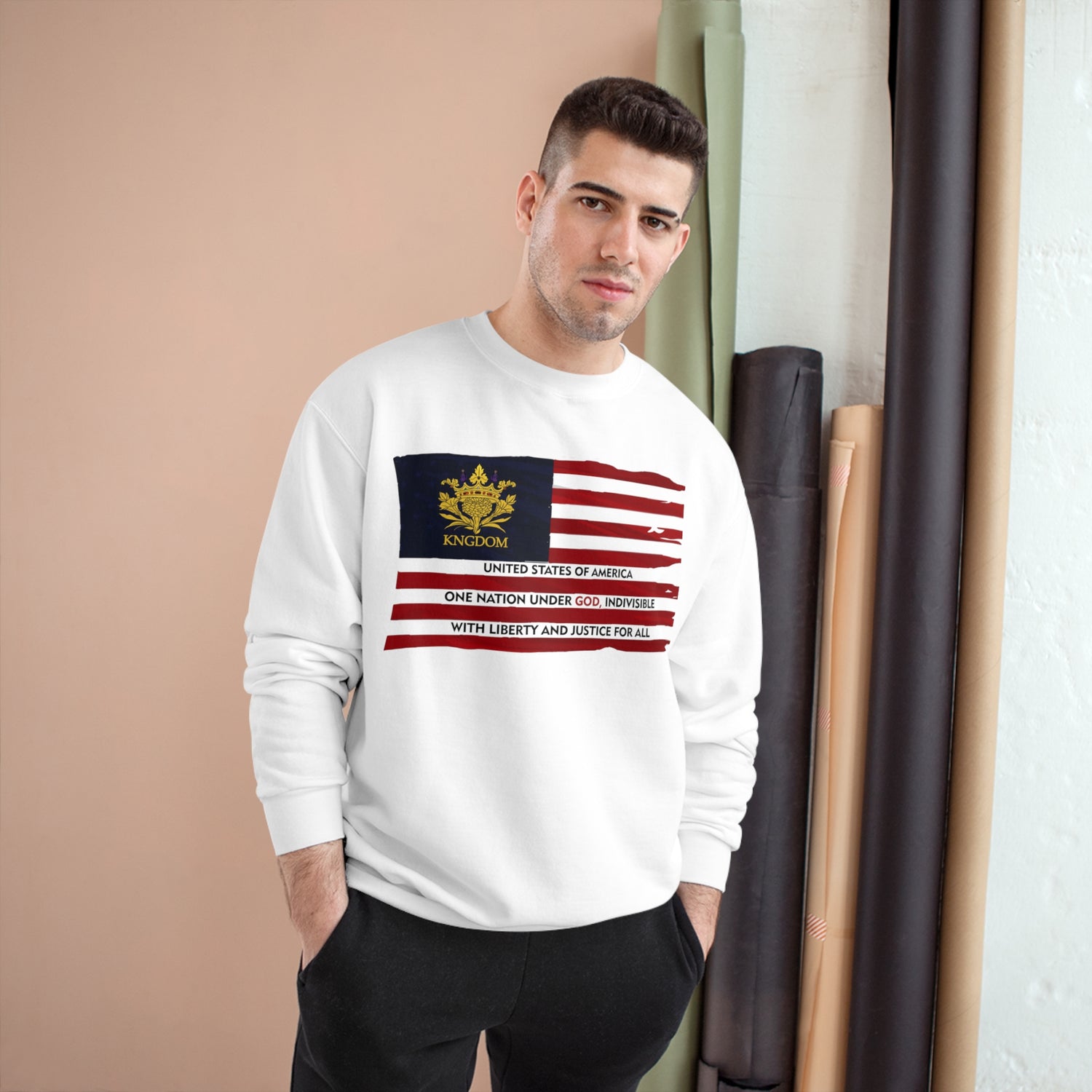 &quot;WE ARE AMERICA&quot;- Unisex Champion Sweatshirt