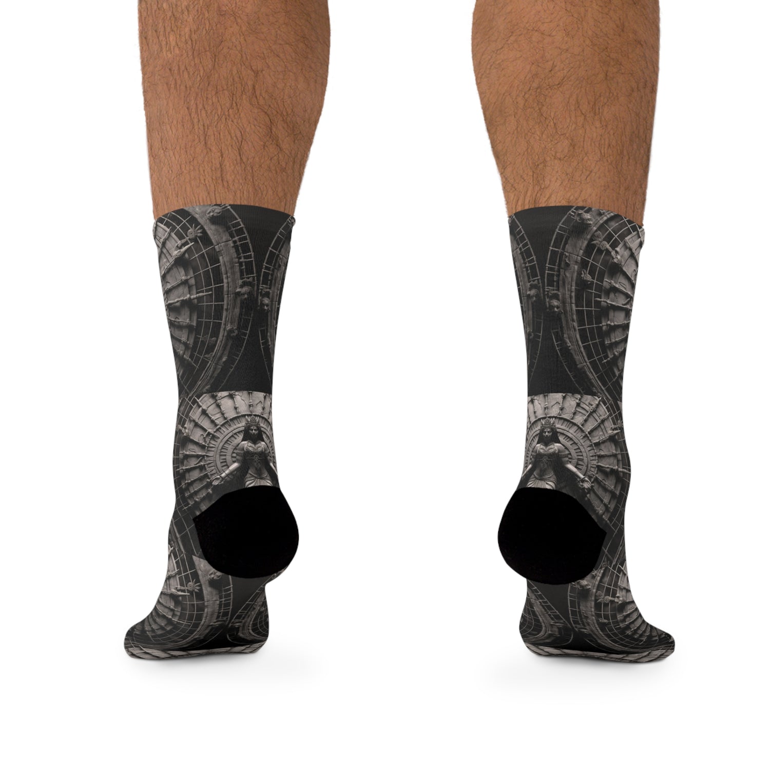 &quot;CHAKRA&quot;- Unisex Recycled Poly Meditation Socks W/ Blk Kngdom Logo