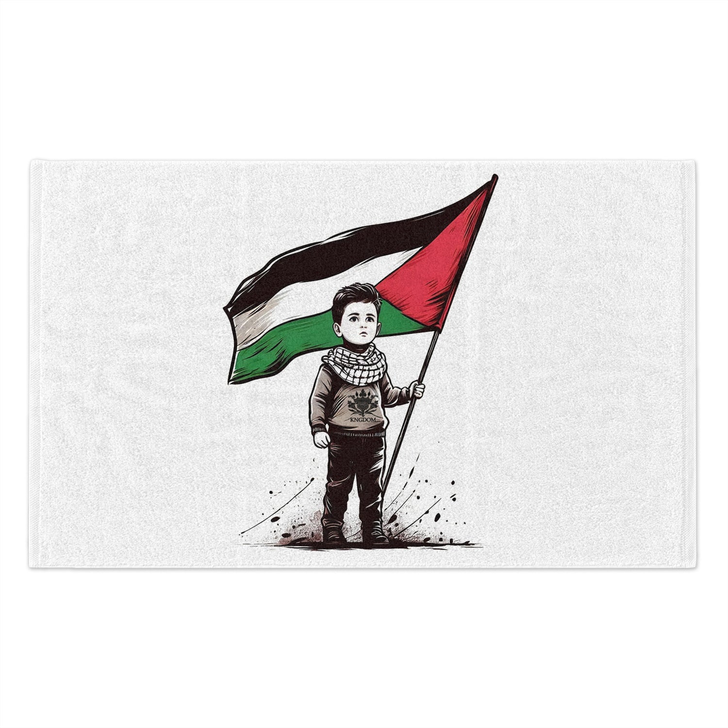 &quot;HABIBI/HABIBTI Of PALESTINE&quot;- Rally Towel W/ Blk Kngdom Logo