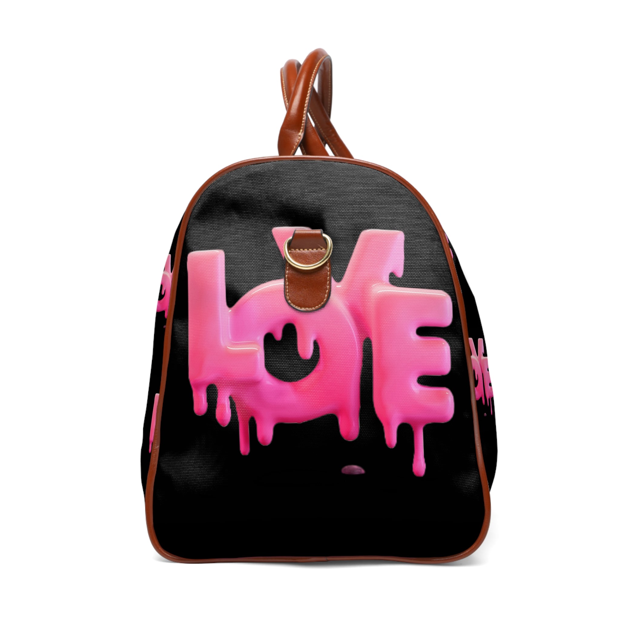 Kngdom &quot;DRIP&quot; (LOVE) - Vegan Leather Self-Expression Waterproof Travel Bag W/ Kngdom Logo