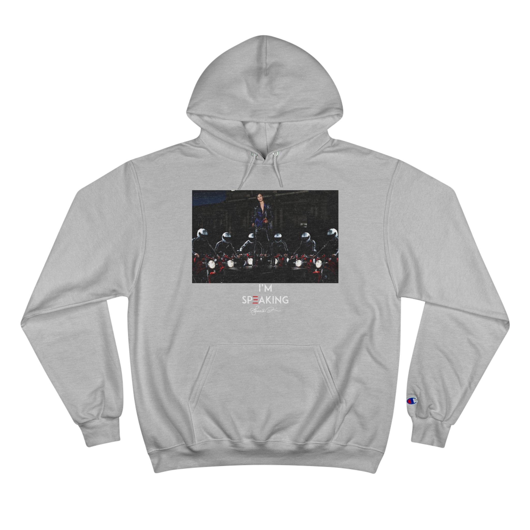 &quot;IM SPEAKING&quot; HARRIS 2024- Unisex Champion Hoodie W/ Kngdom Logo