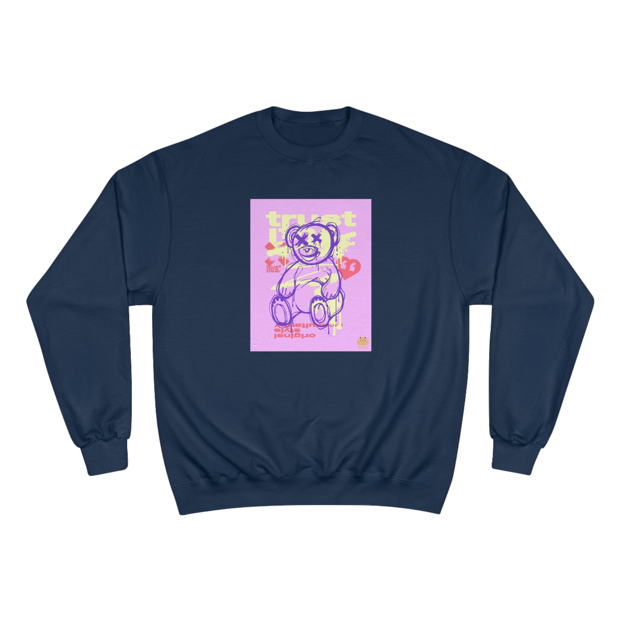 Kngdom &quot;DRIP&quot; (Trust The Bear)- Unisex Champion Sweatshirt W/ Kngdom Logo