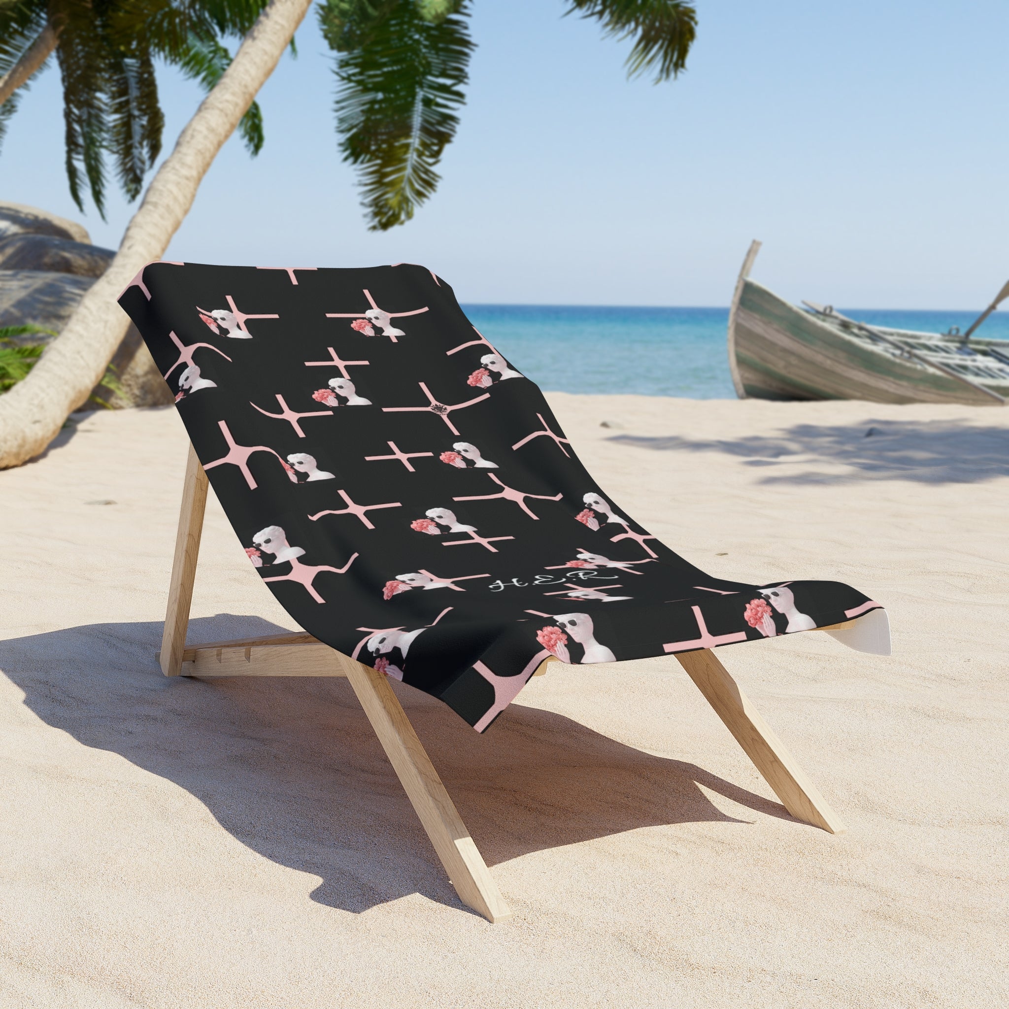 &quot;H.E.R&quot; (Heroism/Eagerness/Relevant)- Beach Towel W/ Blk Kngdom Logo