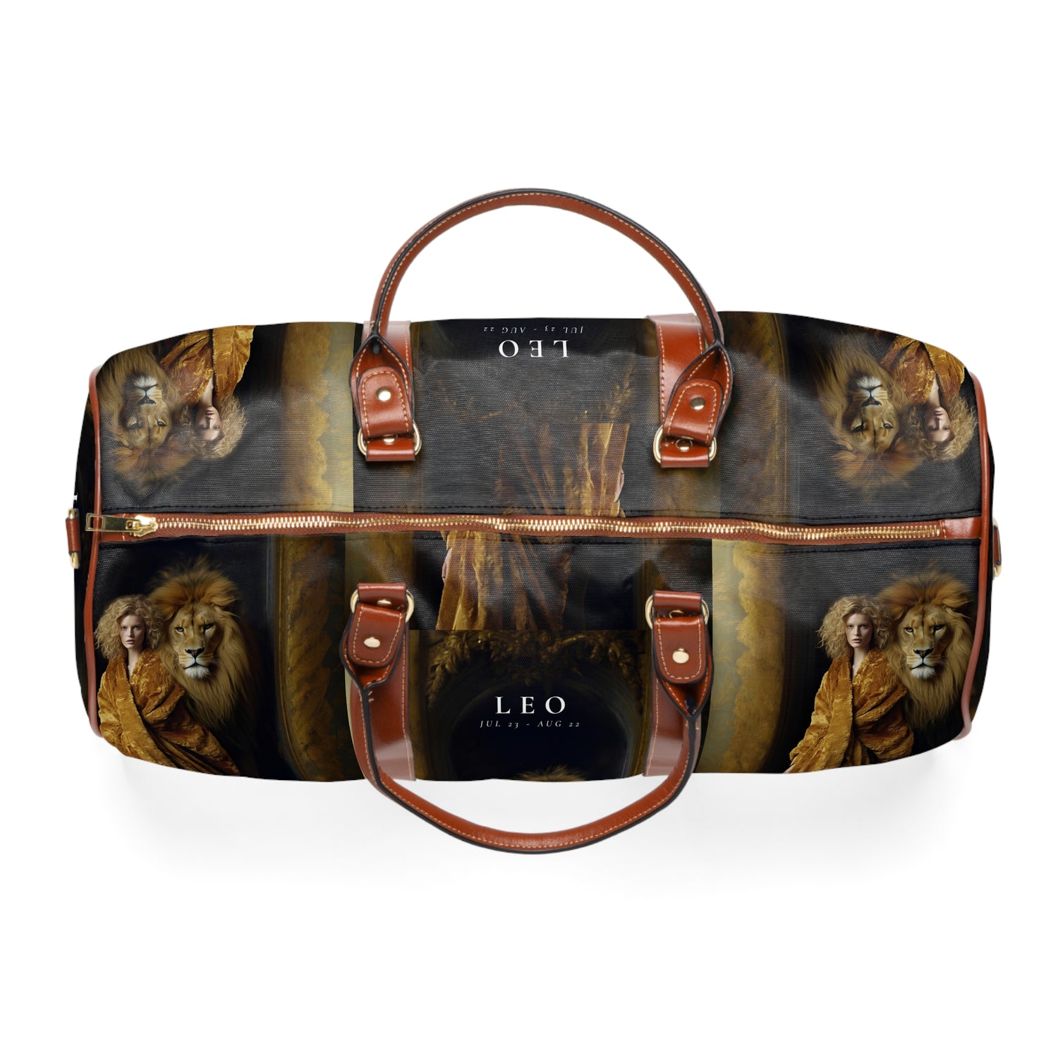 H.E.R &quot;LEO&quot;- Vegan Leather Self-Expression Waterproof Travel Bag W/ Blk Kngdom Logo