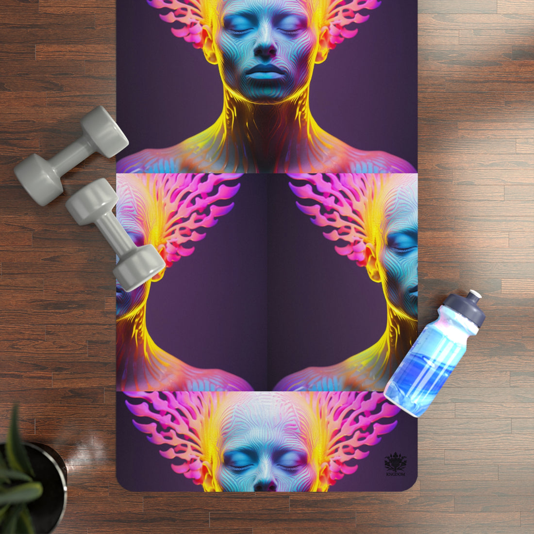 &quot;AWAKENING&quot;- Meditation Yoga Mat W/ Blk Kngdom Logo