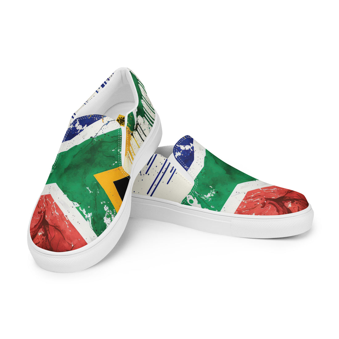 MOTHERLAND- &quot;Mandela&quot;- Men’s slip-on canvas shoes W/ Blk Kngdom Logo