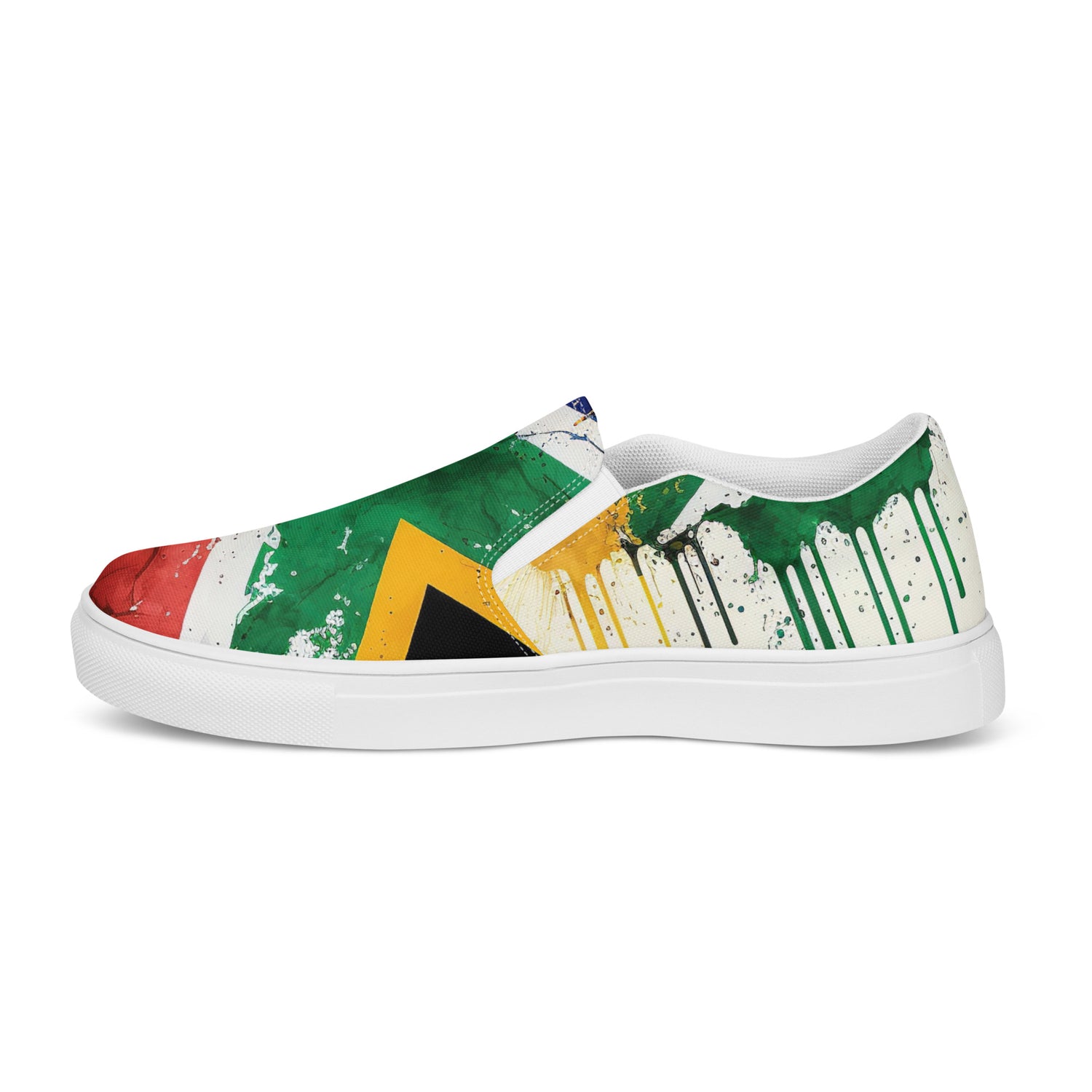 MOTHERLAND- &quot;Mandela&quot;- Men’s slip-on canvas shoes W/ Blk Kngdom Logo