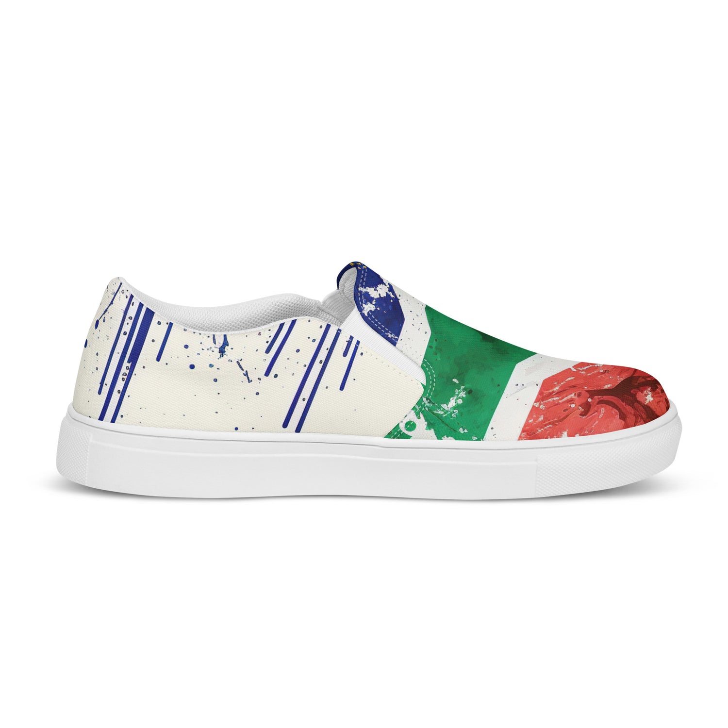 MOTHERLAND- &quot;Mandela&quot;- Men’s slip-on canvas shoes W/ Blk Kngdom Logo