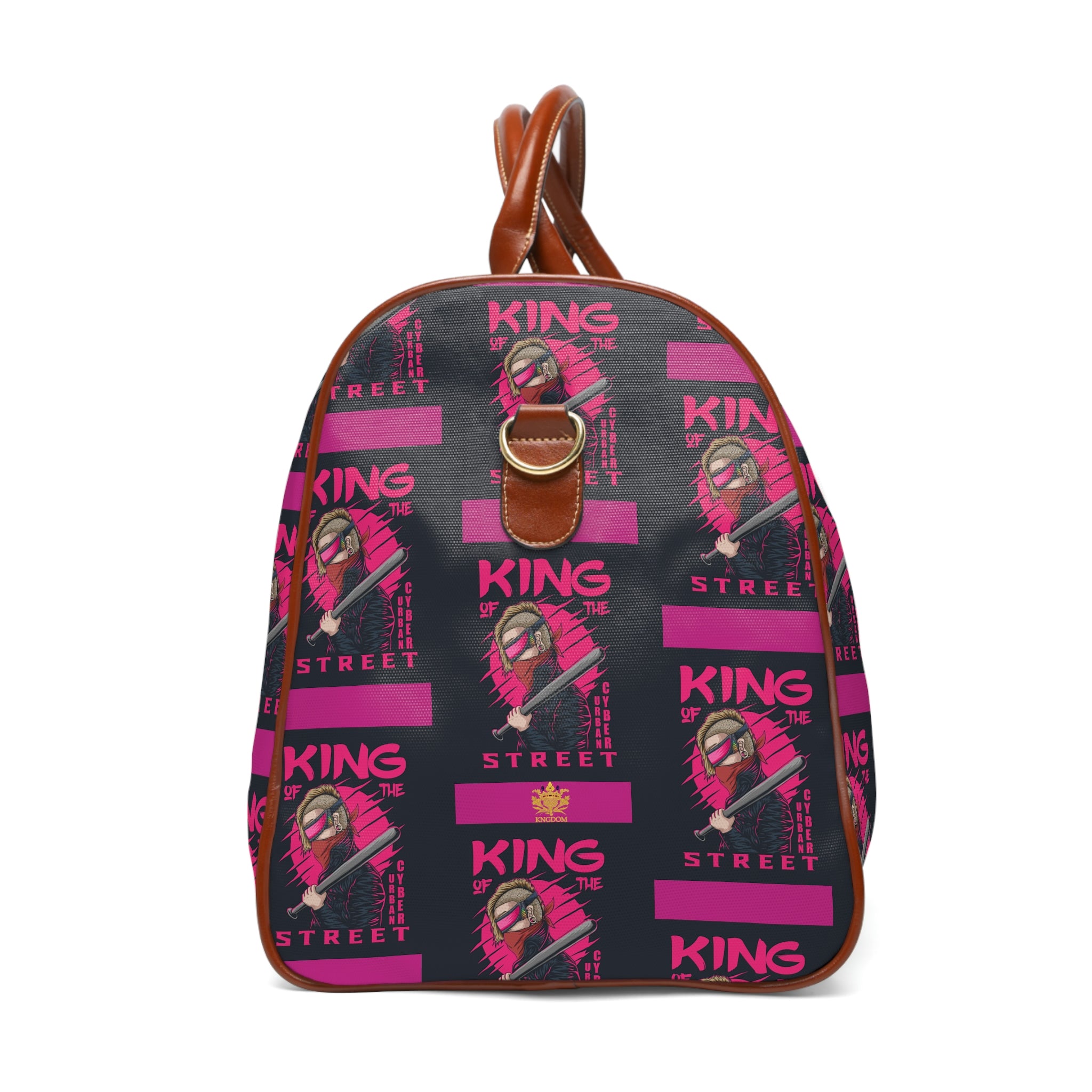 Kngdom &quot;DRIP&quot; (KING OF THE STREET) - Vegan Leather Self-Expression Waterproof Travel Bag W/ Kngdom Logo