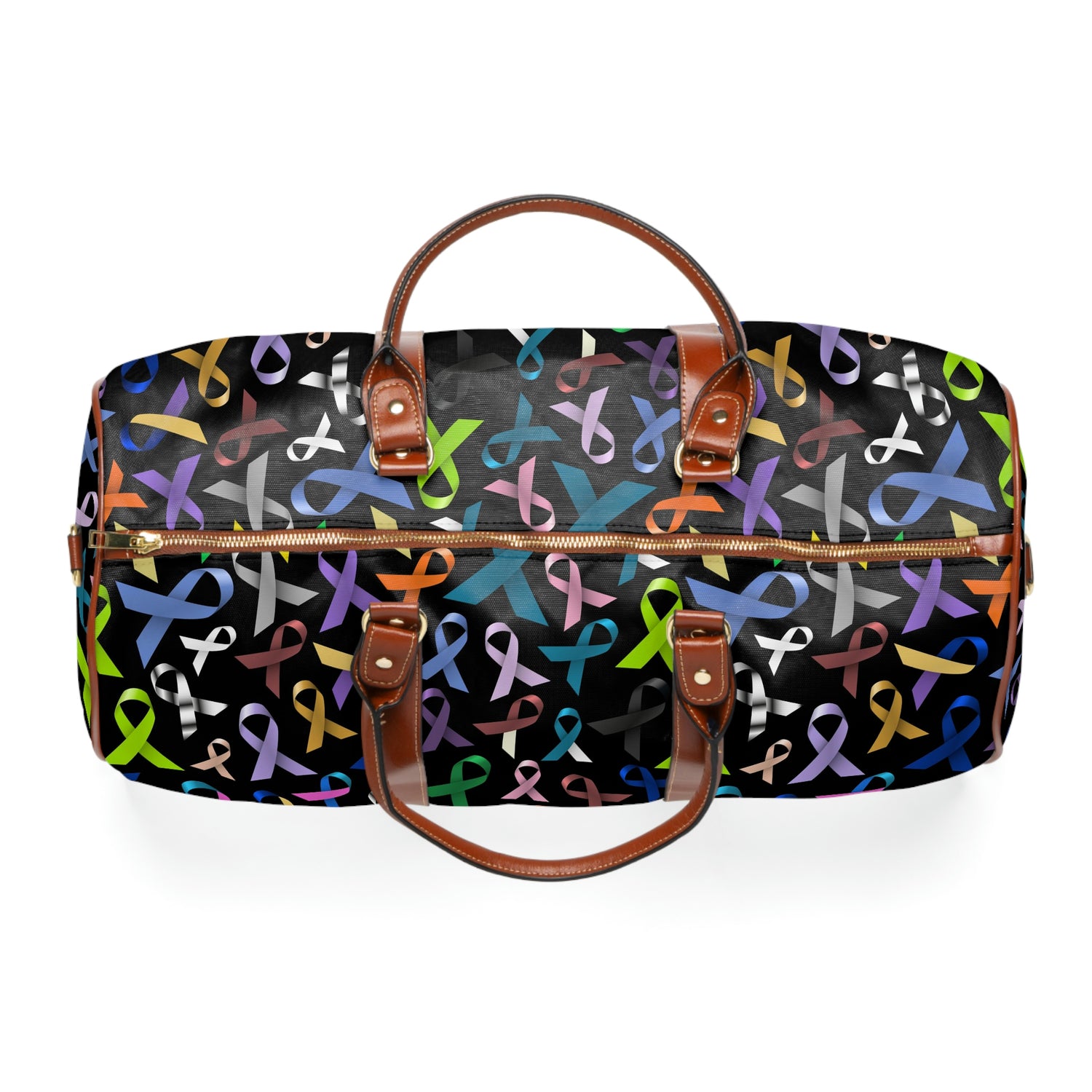 &quot;AWARENESS&quot;- Vegan Leather Self-Expression Waterproof Travel Bag W/ Double Side Kngdom Logo