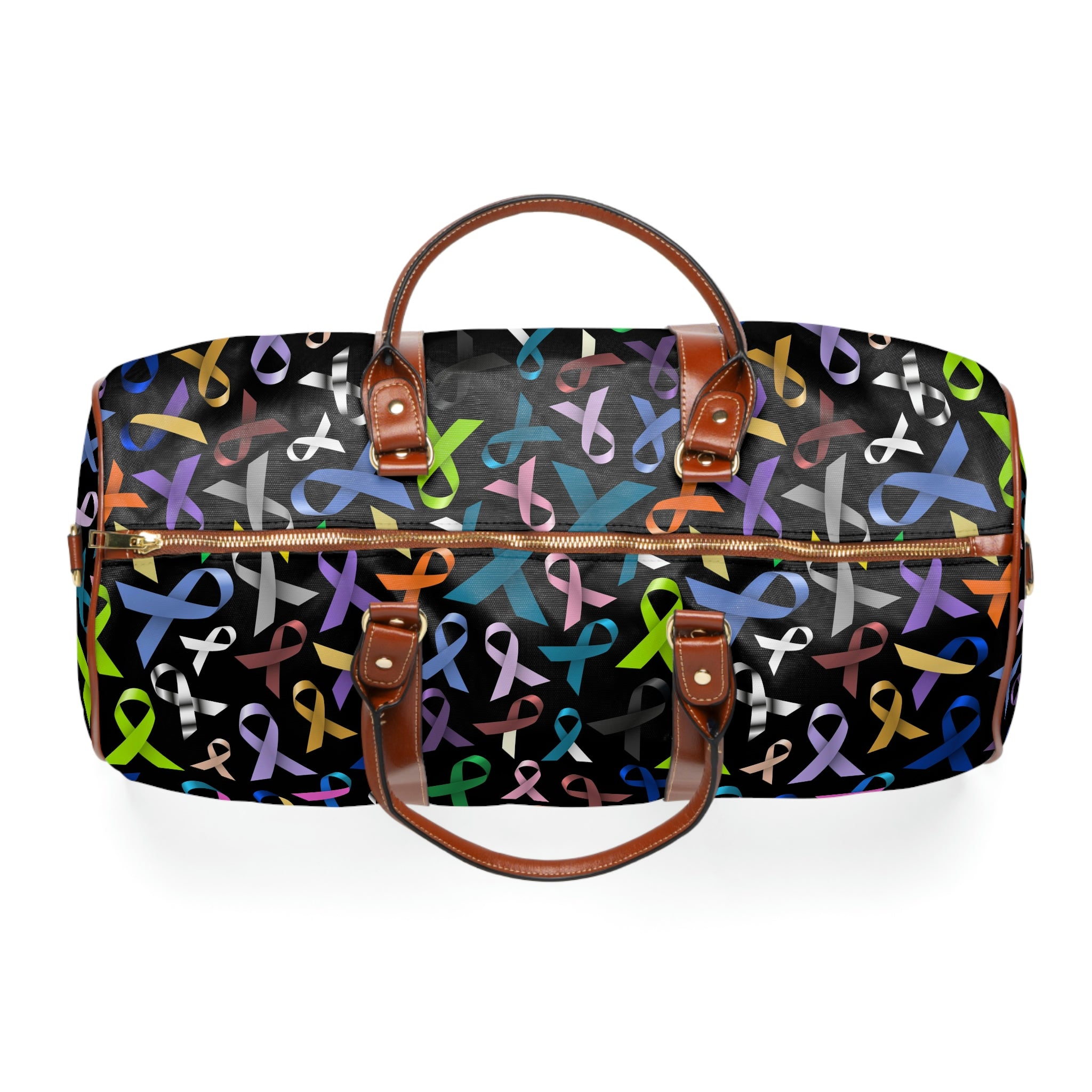 &quot;AWARENESS&quot;- Vegan Leather Self-Expression Waterproof Travel Bag W/ Double Side Kngdom Logo